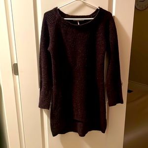 Sandwich wool blend tunic chocolate brown
